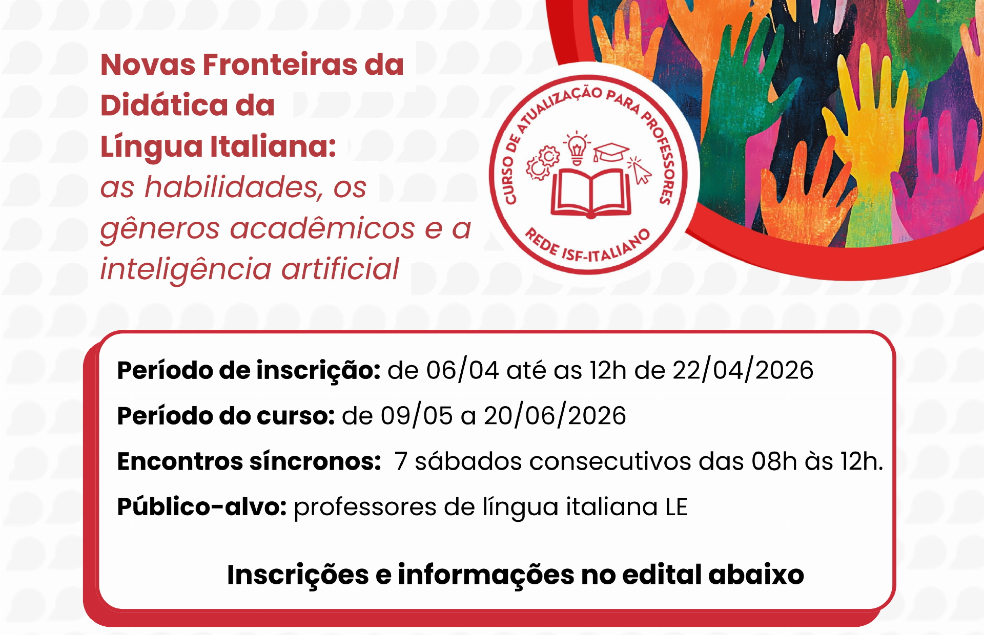 Cartaz em português